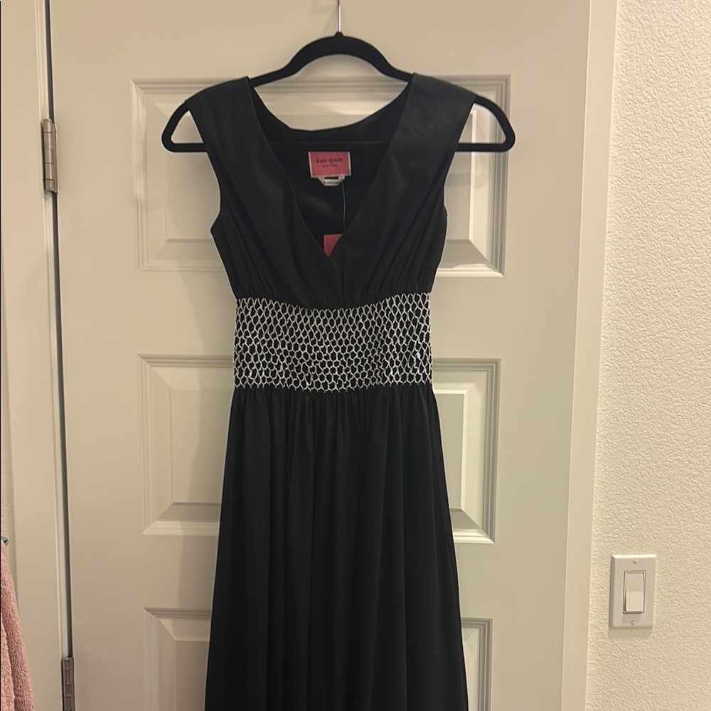 Kate Spade Black and White Sleeveless Maxi Dress